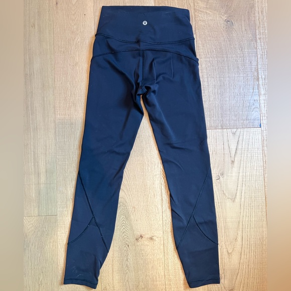 Black, Lululemon, 7/8 length leggings. - Picture 2 of 3